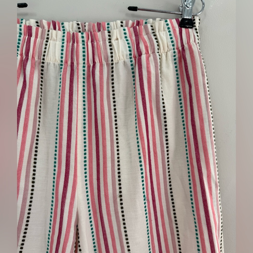 LOFT Beach Striped Pull-On Smocked Wide Leg Pants - Size M - Picture 3 of 9